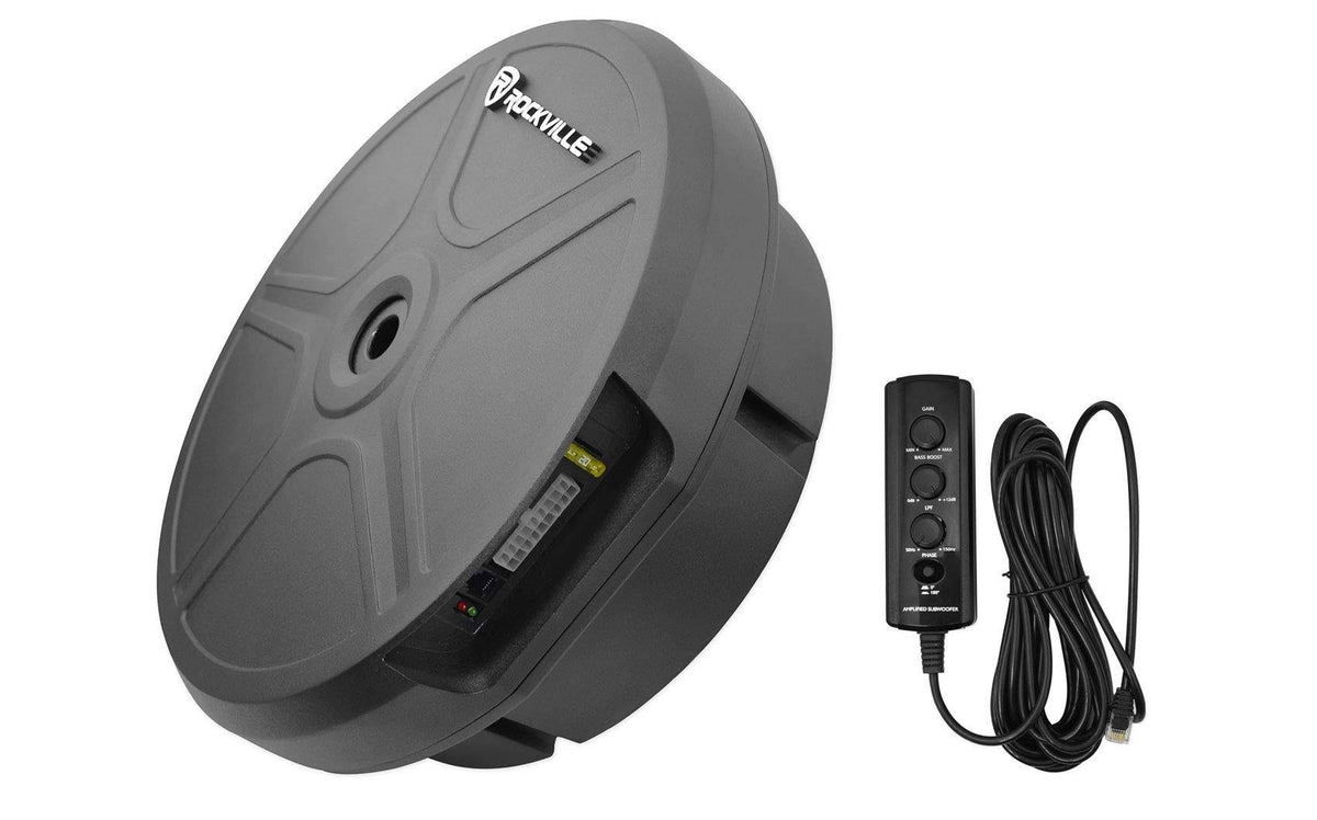 RockGhost Active Powered 8x22 Hidden Car Subwoofer for Full Size Spare Tire M990