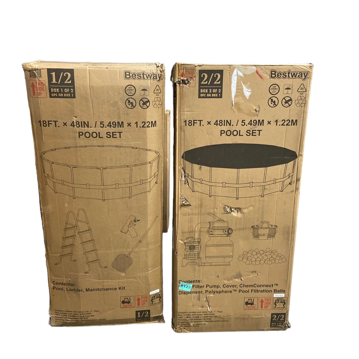 18' x 48" Above Ground Pool with Sand Filter Pump S576