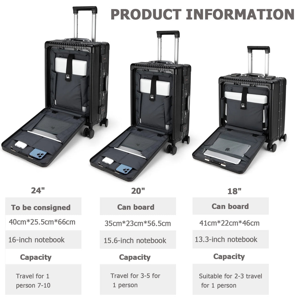 Aluminium Frame Hardside Expandable Spinner Wheel Luggage I797562