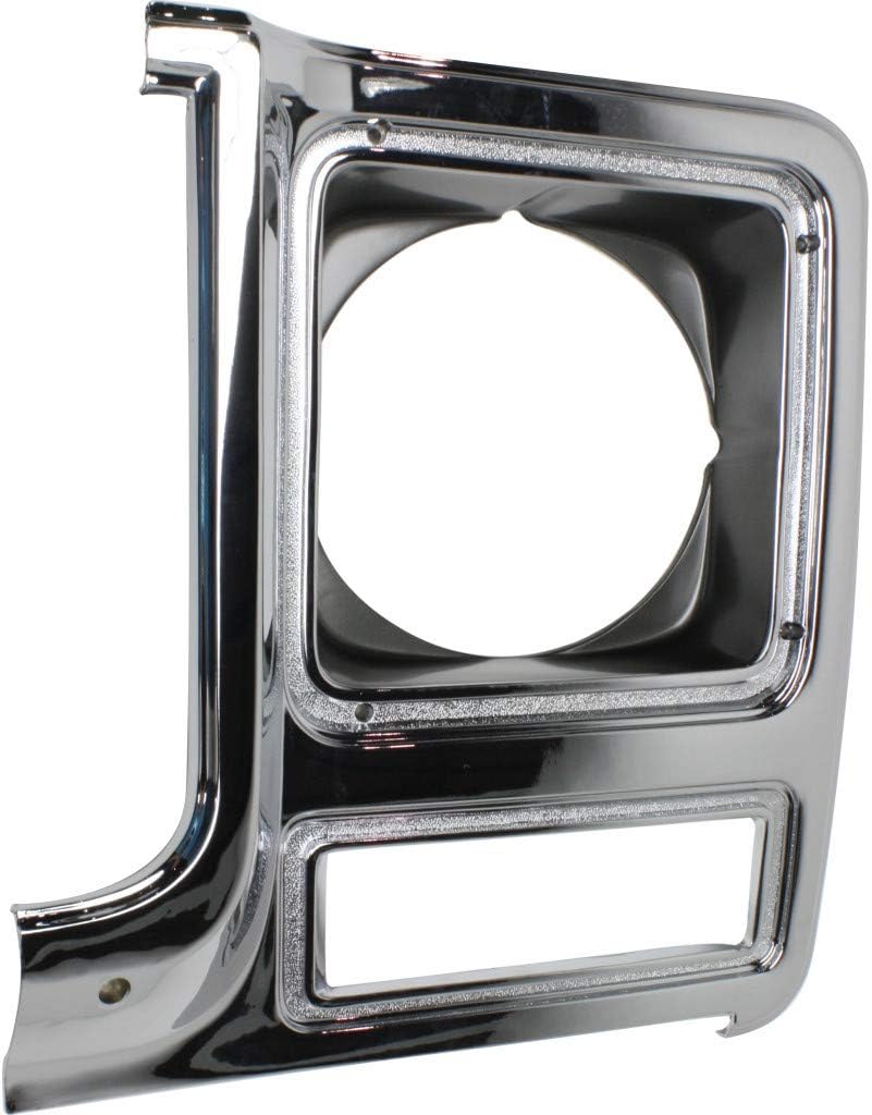 Chrome & Painted Dark Argent Headlight Door for Chevy C10 C20 C30 1979 1980 Passenger Side Pack of 2 T1105