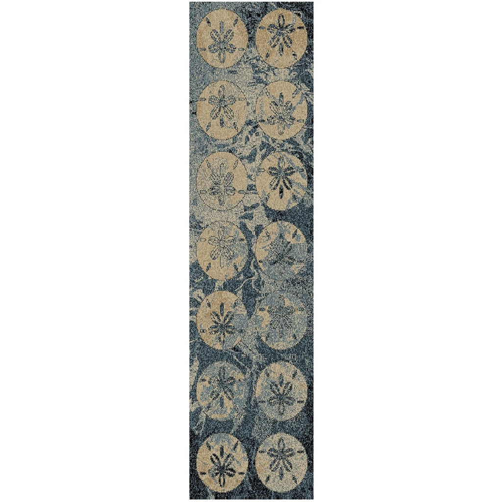 Blue Coastal Area Rug 2'3"x3'3" H682