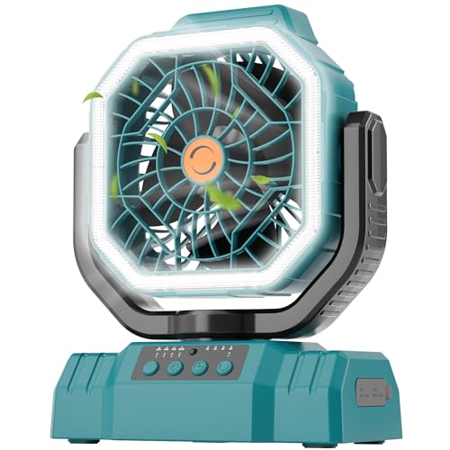 20000mAh Rechargeable Portable Camping Fan with Remote Control, Black S41771