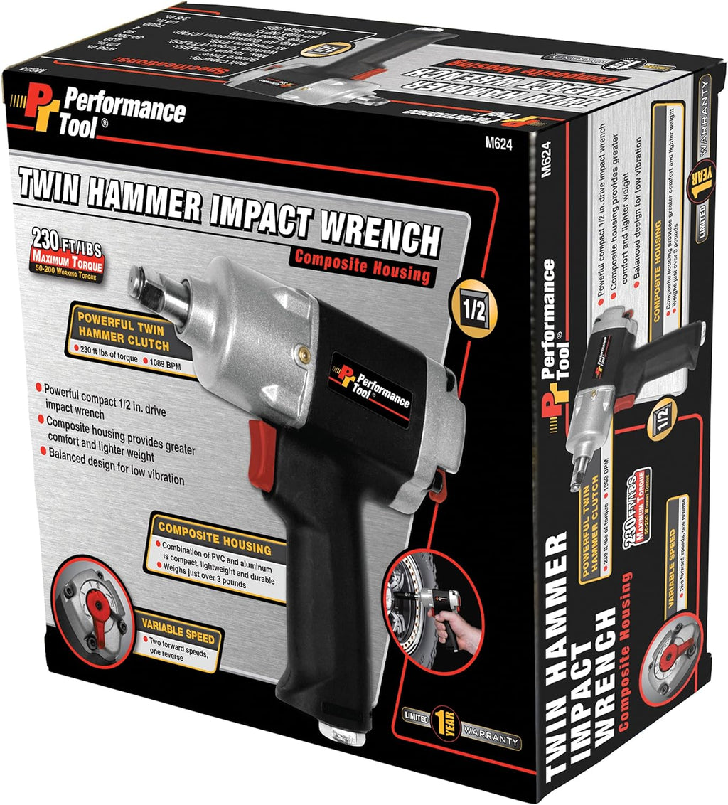 3/8-Inch Drive Butterfly Impact Wrench, Black, Pack of 2 A976