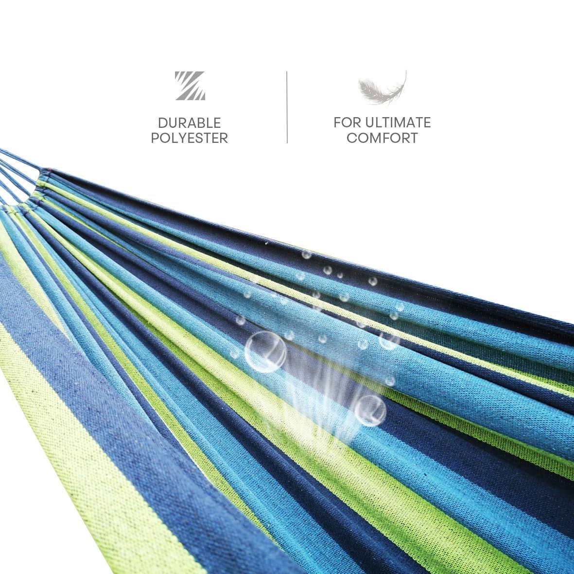 Freestanding Steel Double Hammock with Carry Bag Z28096