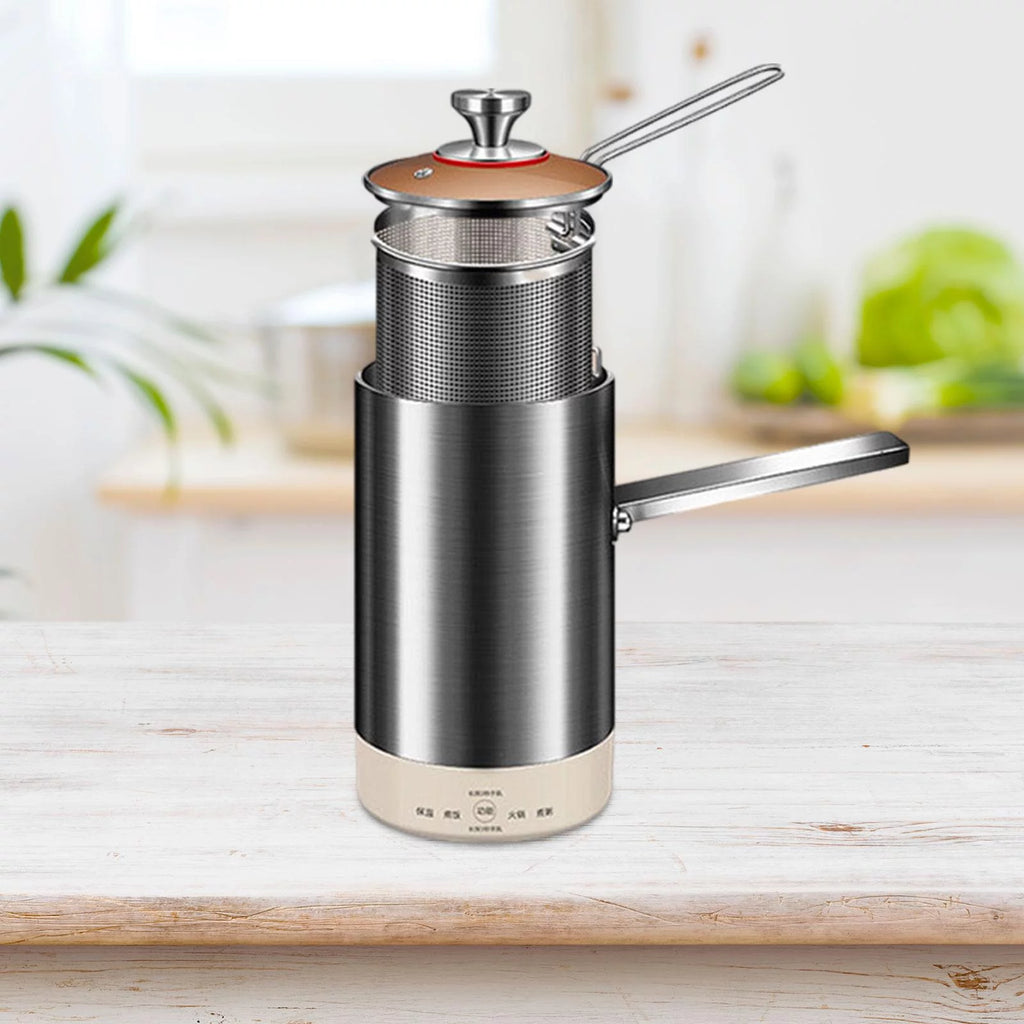 Electric Deep Fryer Pot with Lid and Hook I37893