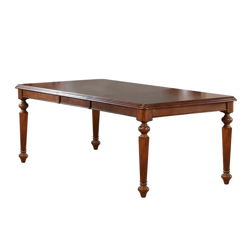 76" Extendable Butterfly Leaf Wood Dining Table in Brown S37178