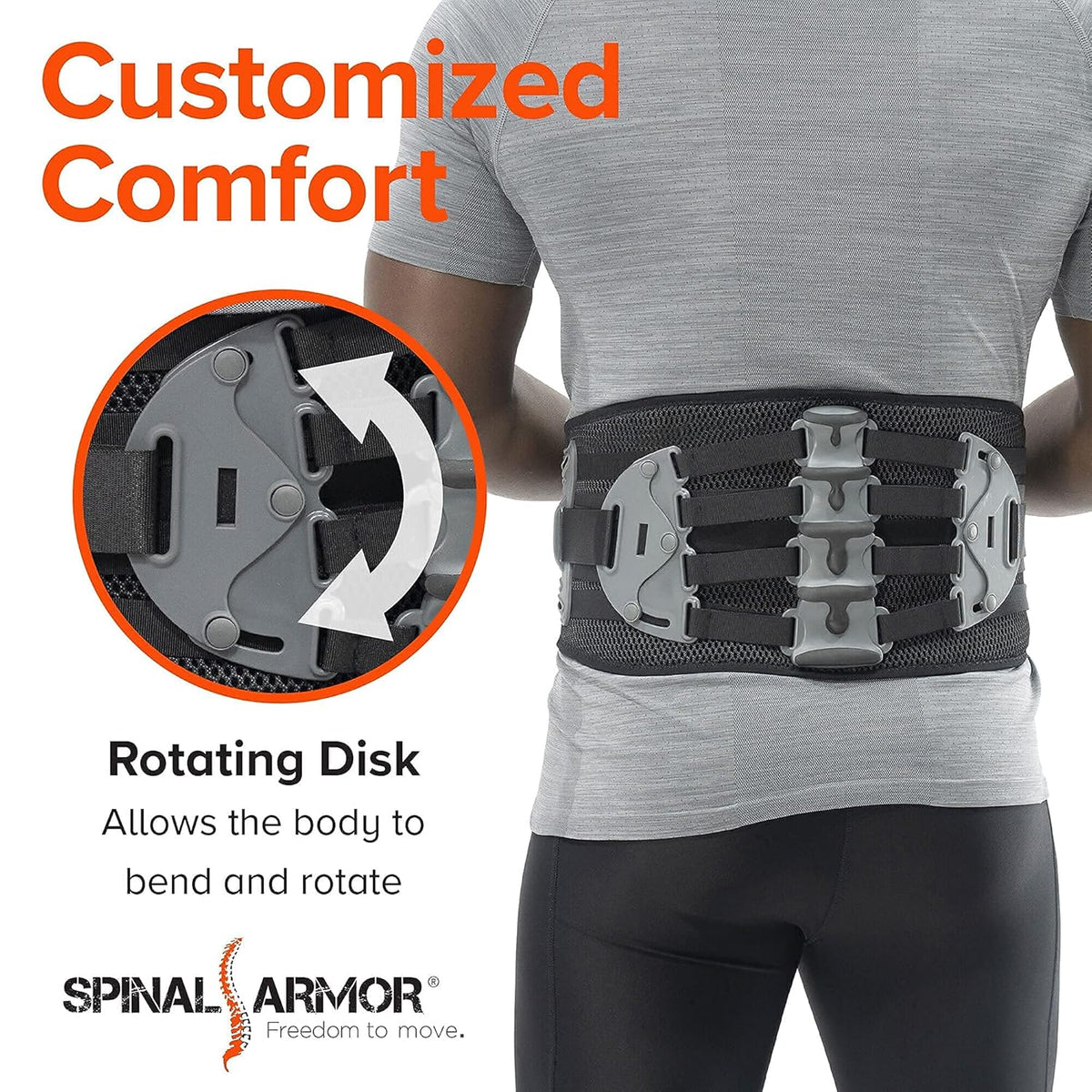 Breathable Adjustable Lumbar Support Back Brace S550646
