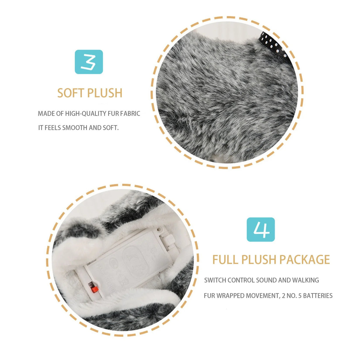 Simulation Plush Dog Toy Electric Plush Toy P8162