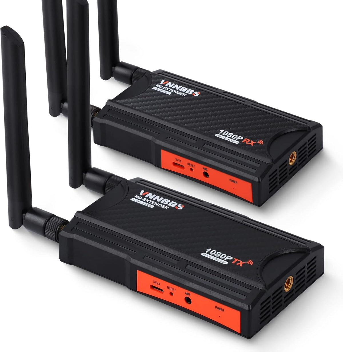 Wireless HDMI Extender Kit, 1080P Full HD 200m 5.8GHz Transmitter and Receiver with HDMI Loop-Out and IR Remote Control H338
