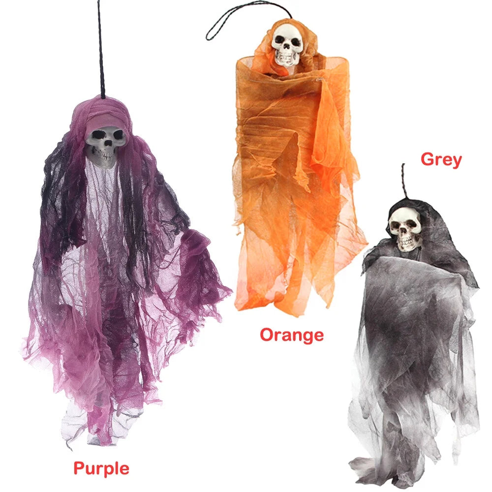 Grey Halloween Skull Doll Decoration Prop E17813