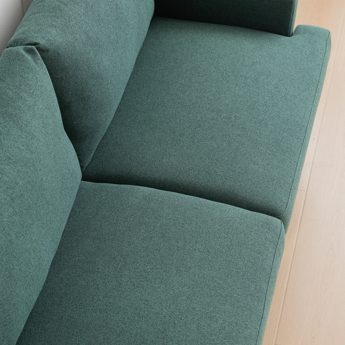 Emerald Fabric Upholstered Sofa with Metal Legs N519