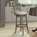 Antique Gray Swivel Bar Stool S78049