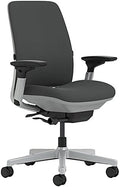Graphite Chair with Platinum Base & Hard Floor Casters C87932