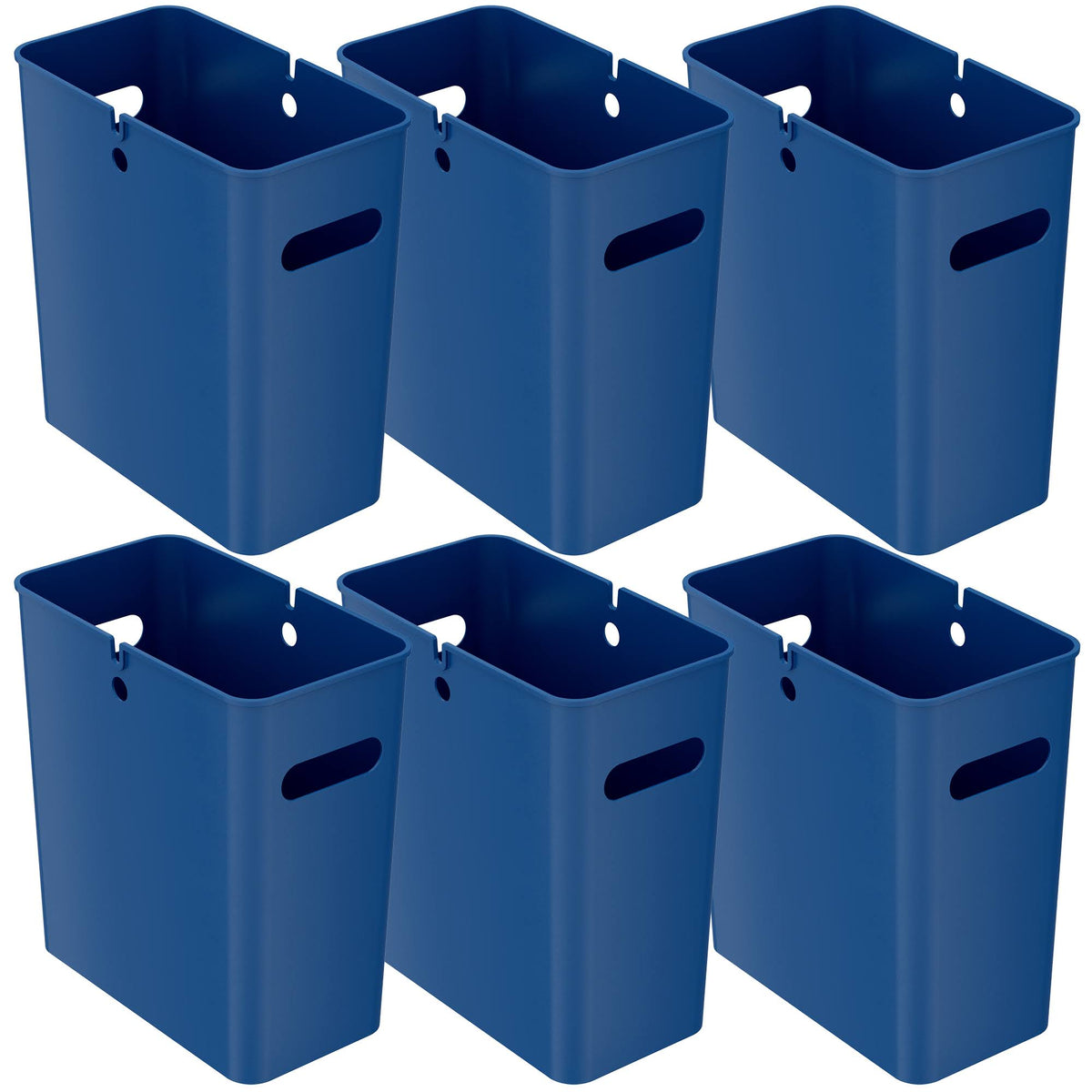 4.2 gal Polypropylene Trash Can with Handles, Pack of 6 W709
