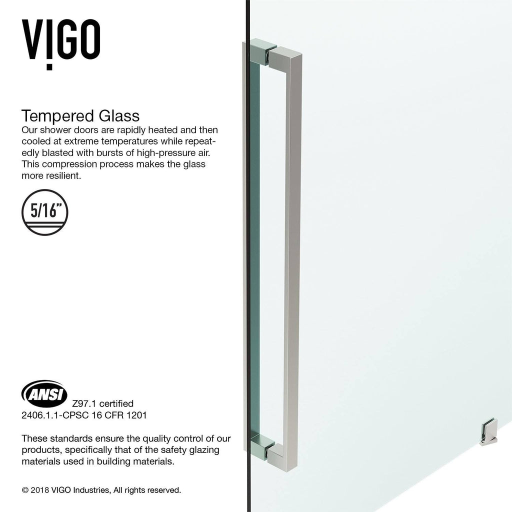 Adjustable Frameless Pivot Shower Door in Stainless Steel C851