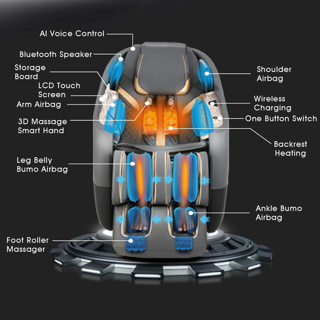 Full Body SL Track Zero Gravity Massage Chair Recliner with 12 Modes E3169