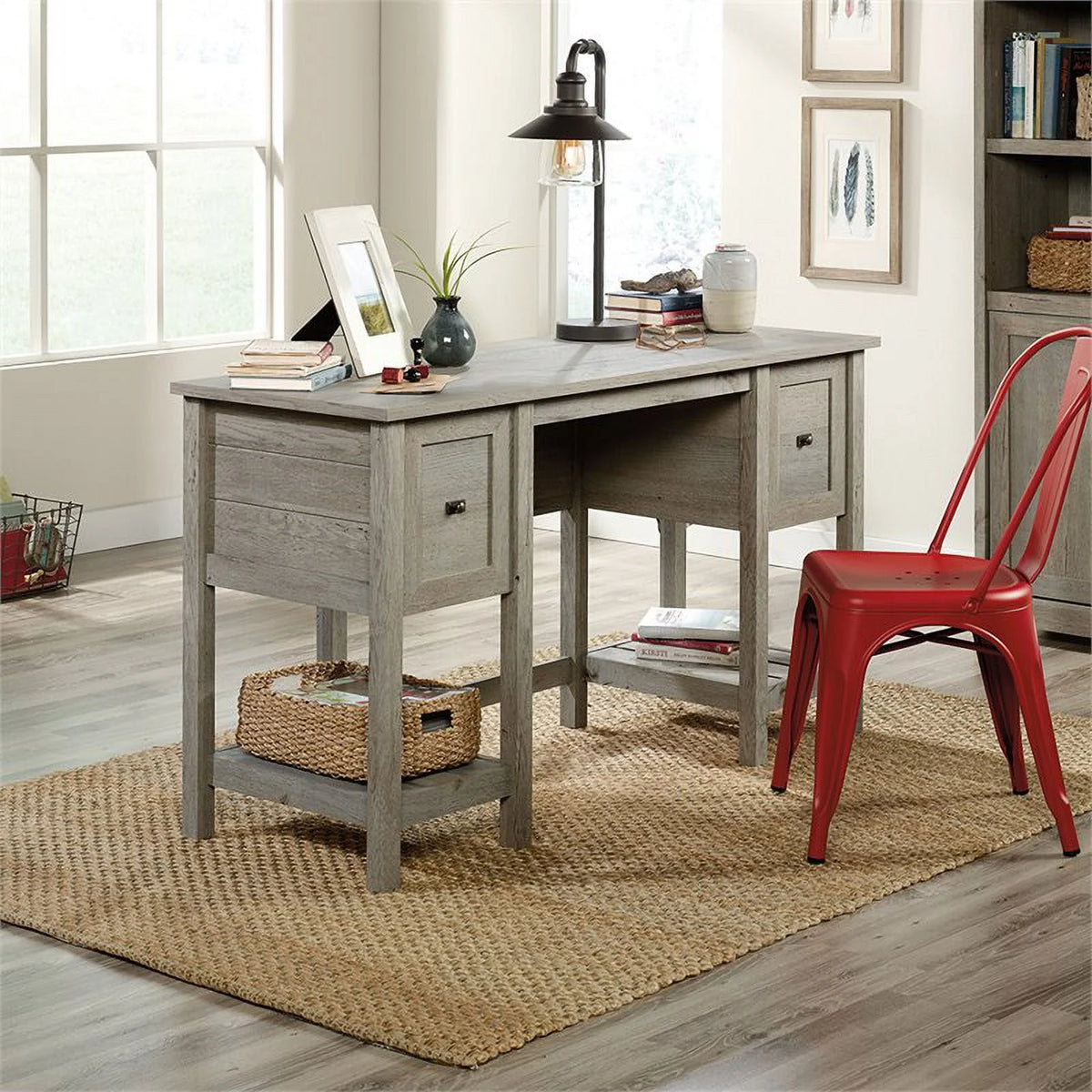 Engineered Wood Writing Desk in Mystic Oak U486301