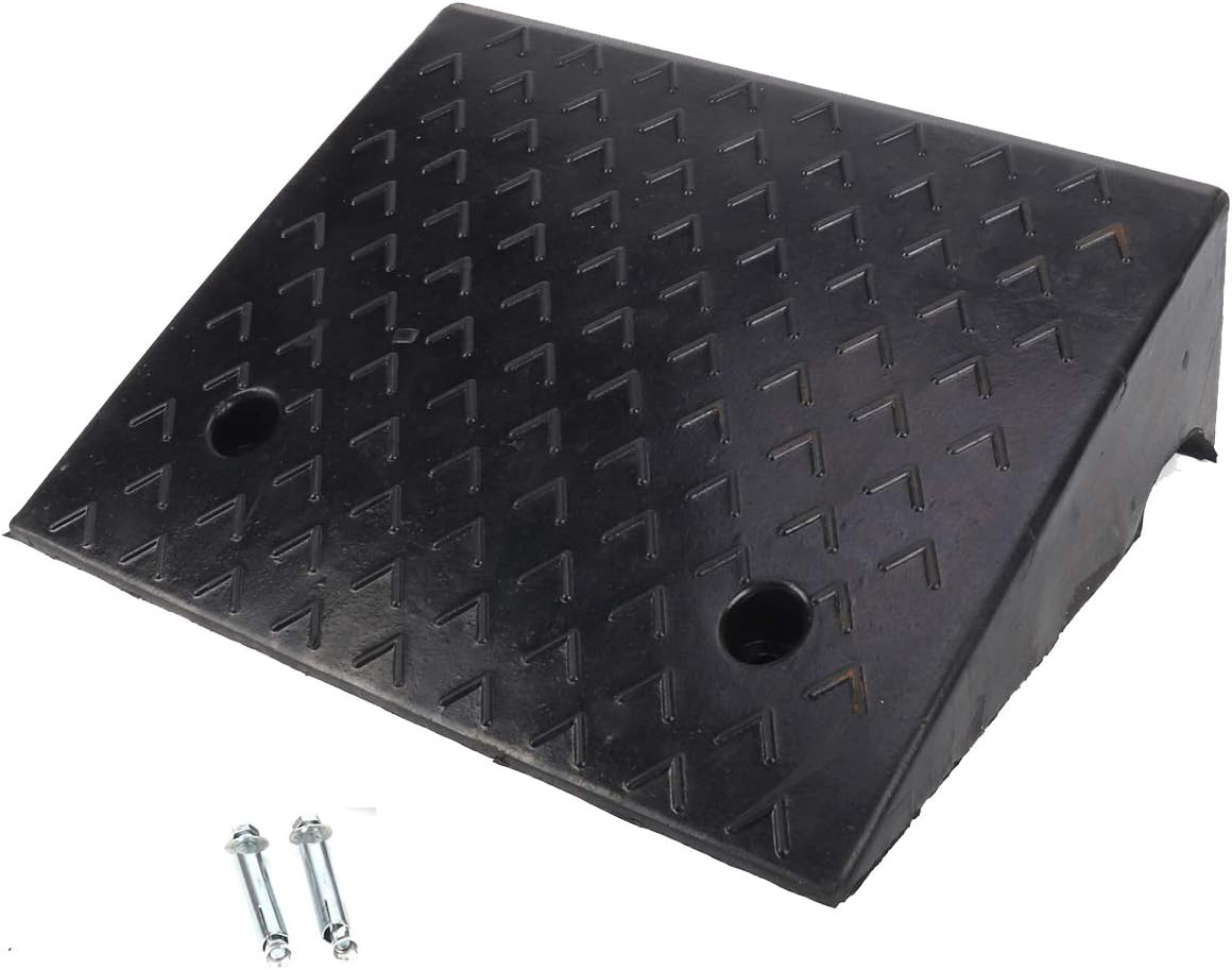 5.9'' Rise Rubber Curb Ramp 10 Tons Car Slope Ramp 5.9 x 15.7 x 18.7in K606990