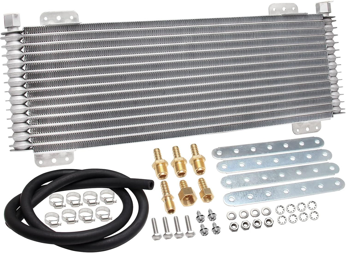 Black Transmission Oil Cooler with Mounting Hardware Q698