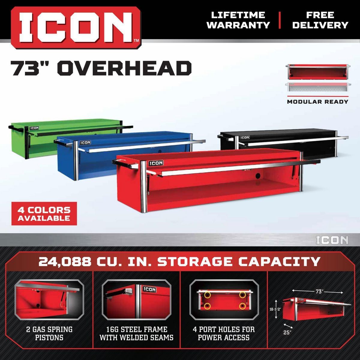 Red Overhead Cab H2991