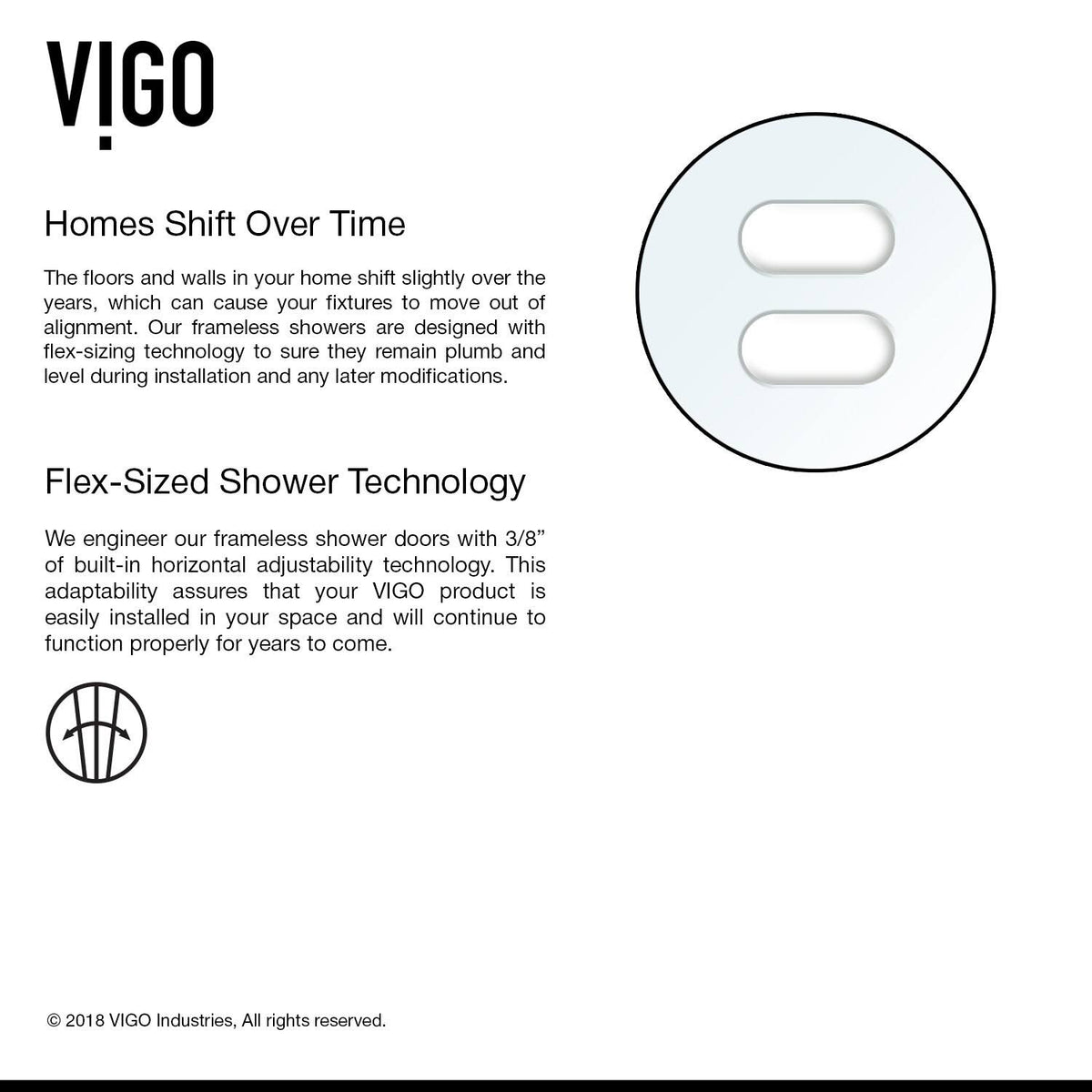 Adjustable Frameless Pivot Shower Door in Stainless Steel C851