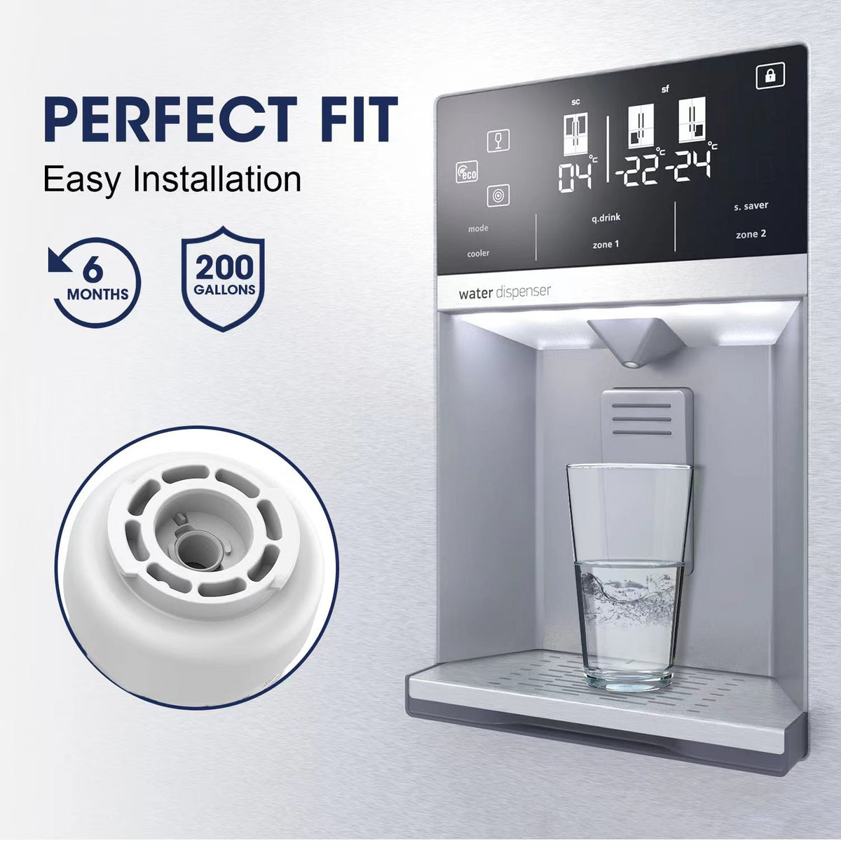 2 Pack MWF Water Filters for GE Refrigerators V738452