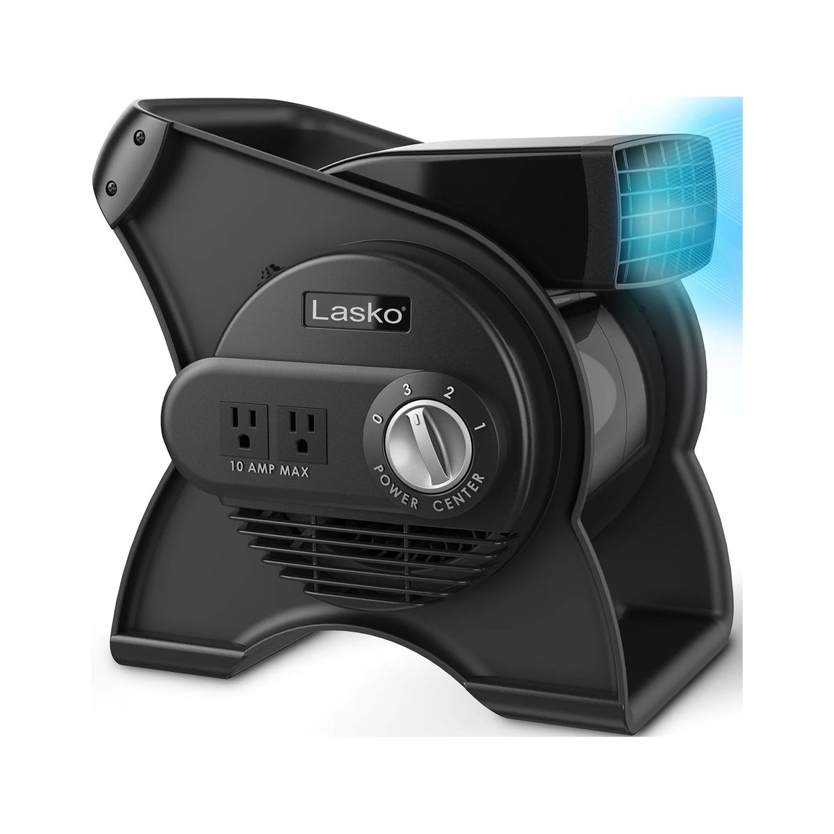 12 Pivoting High Velocity 3-Speed Blower Fan with Outlets, Black K28078