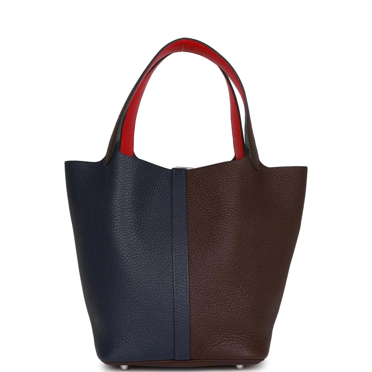 Bleu Nuit Framboise Rouge Sellier Clemence Palladium Hardware Bucket Bag F74497