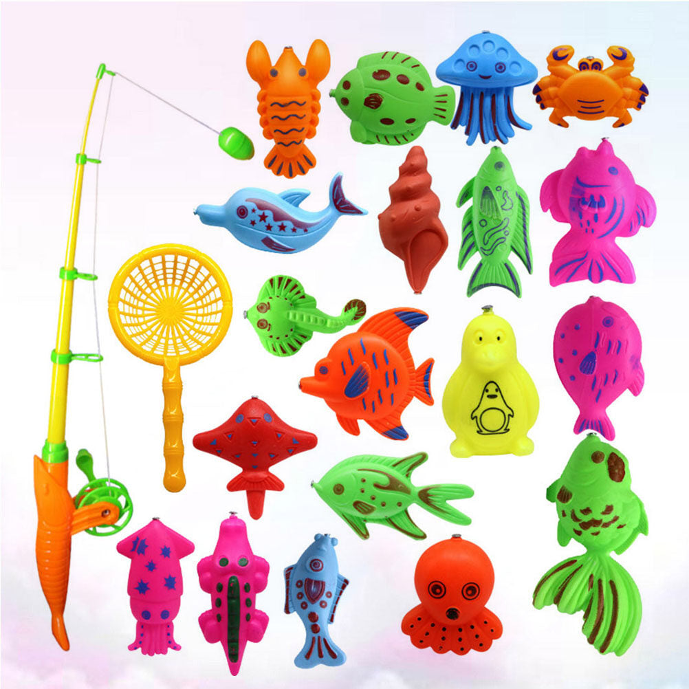 22pcs Magnetic Fishing Game Set with Rod and Net S945