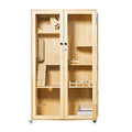 Large Indoor Cat Enclosure with Scratching Post and Lockable Wheels R992466