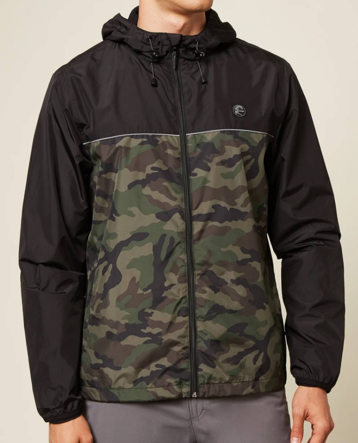 Camo Black Windbreaker U416
