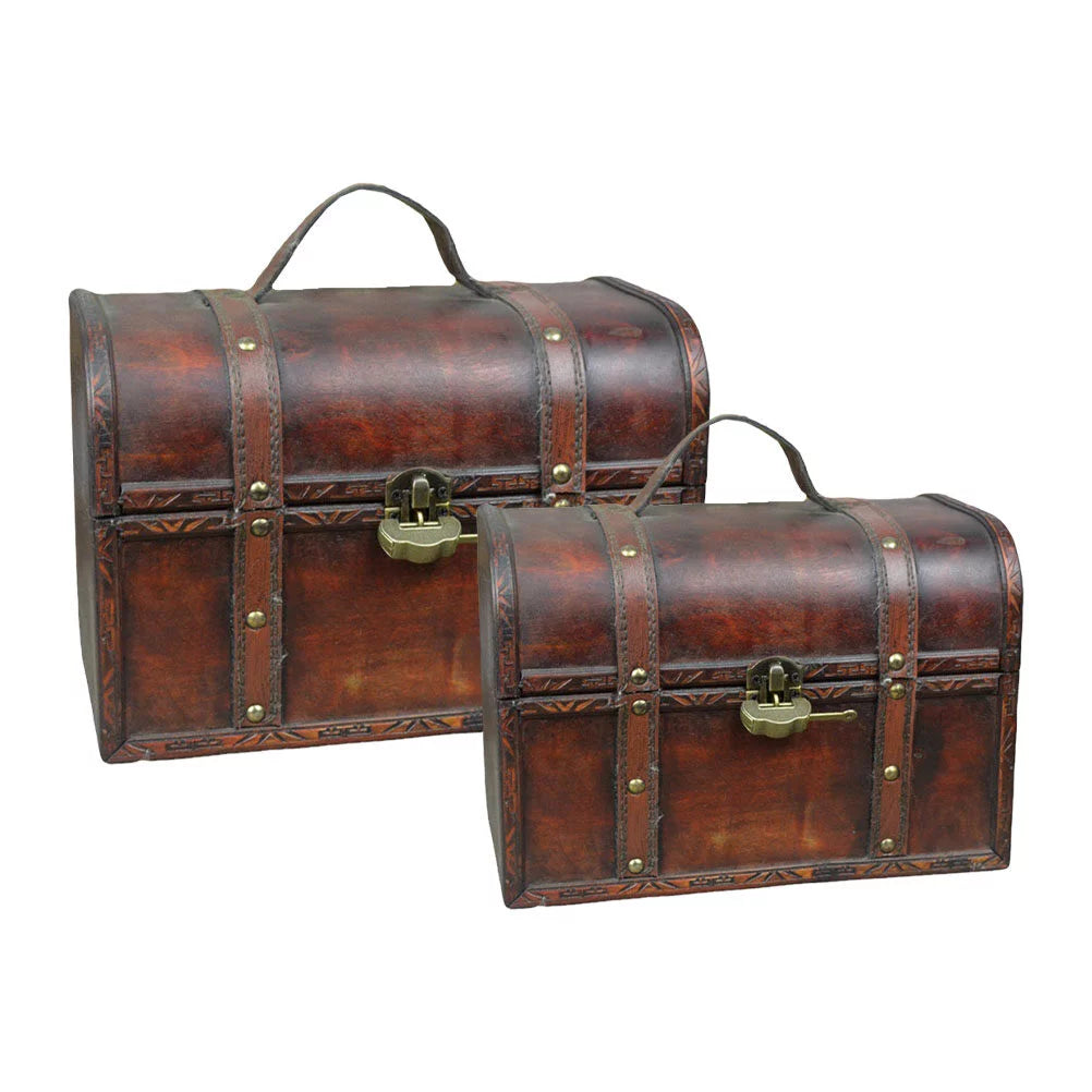 2Pcs Wooden Storage Cases B937