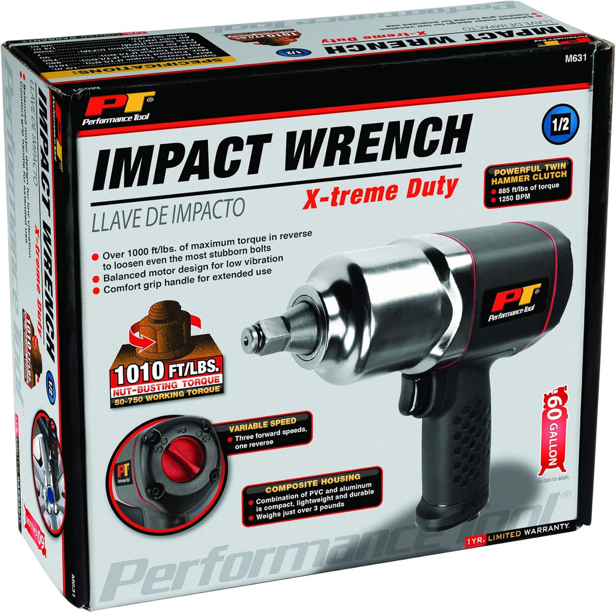 3/8-Inch Drive Butterfly Impact Wrench, Black, Pack of 2 A976