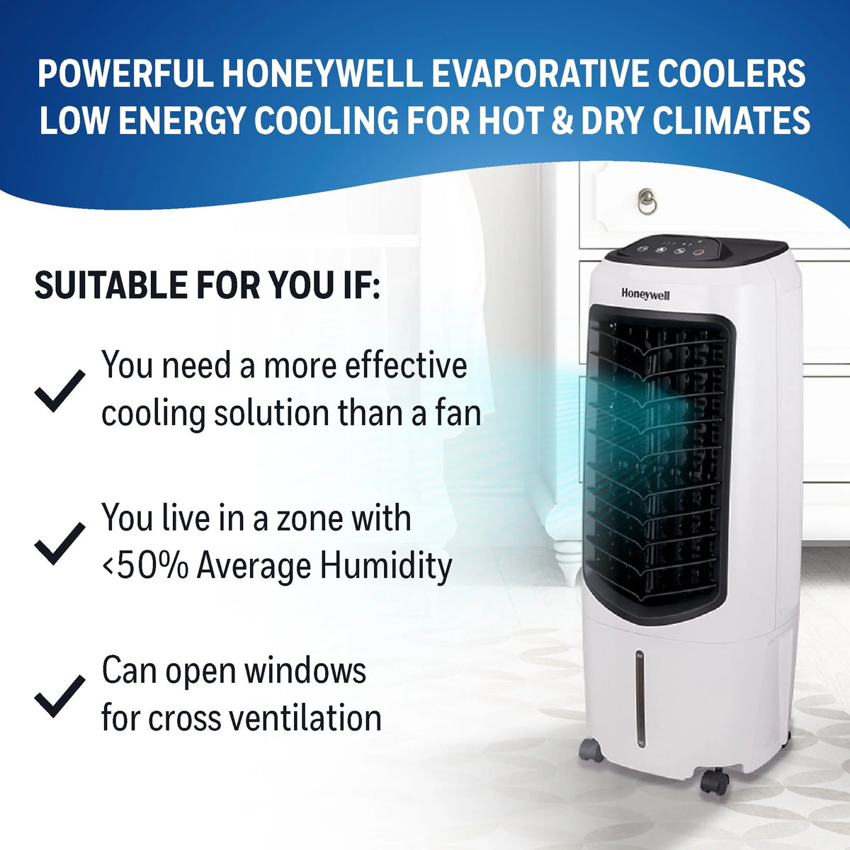 White 120V Portable Evaporative Cooler K27683