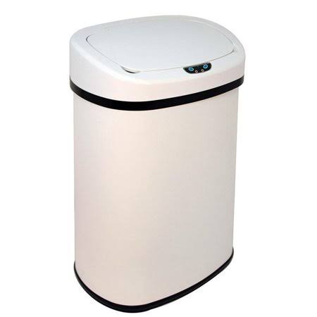 White 13-Gallon Touchless Trash Can M75726