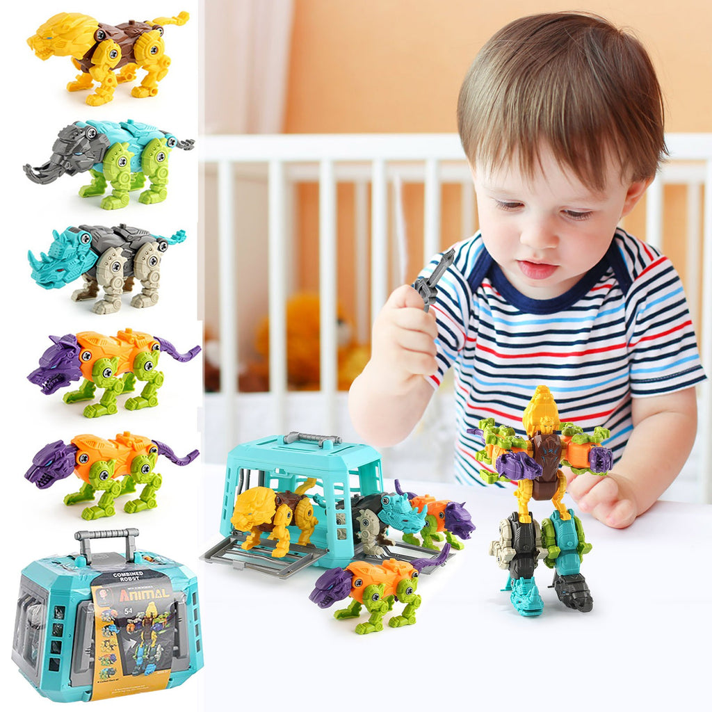 Take Animals Toys Learning Educational Toy Building Sets With Manual Drill And 5 Animals M211044