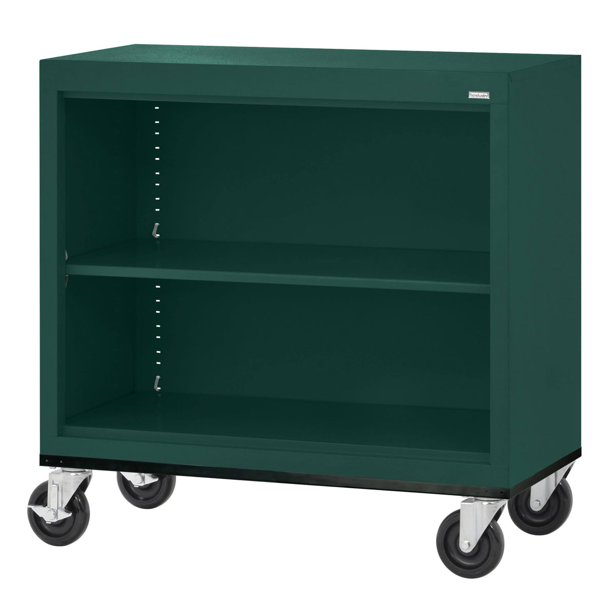 Steel Mobile Bookcase 36"W x 18"D x 36"H Black O672282