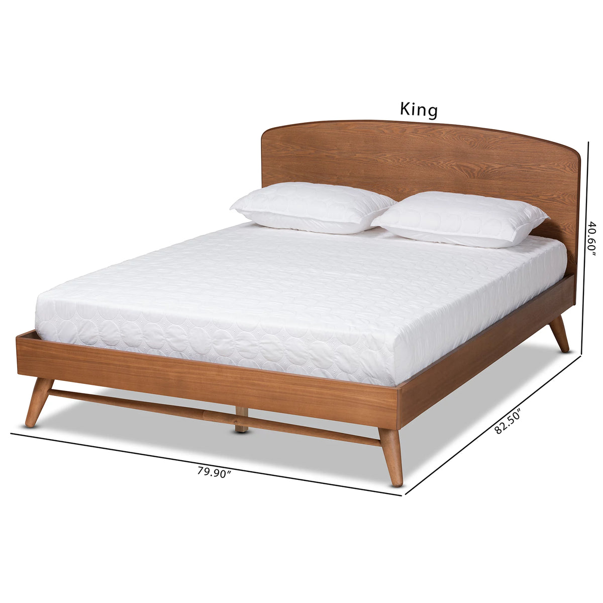 Walnut Brown Full Platform Bed D388396