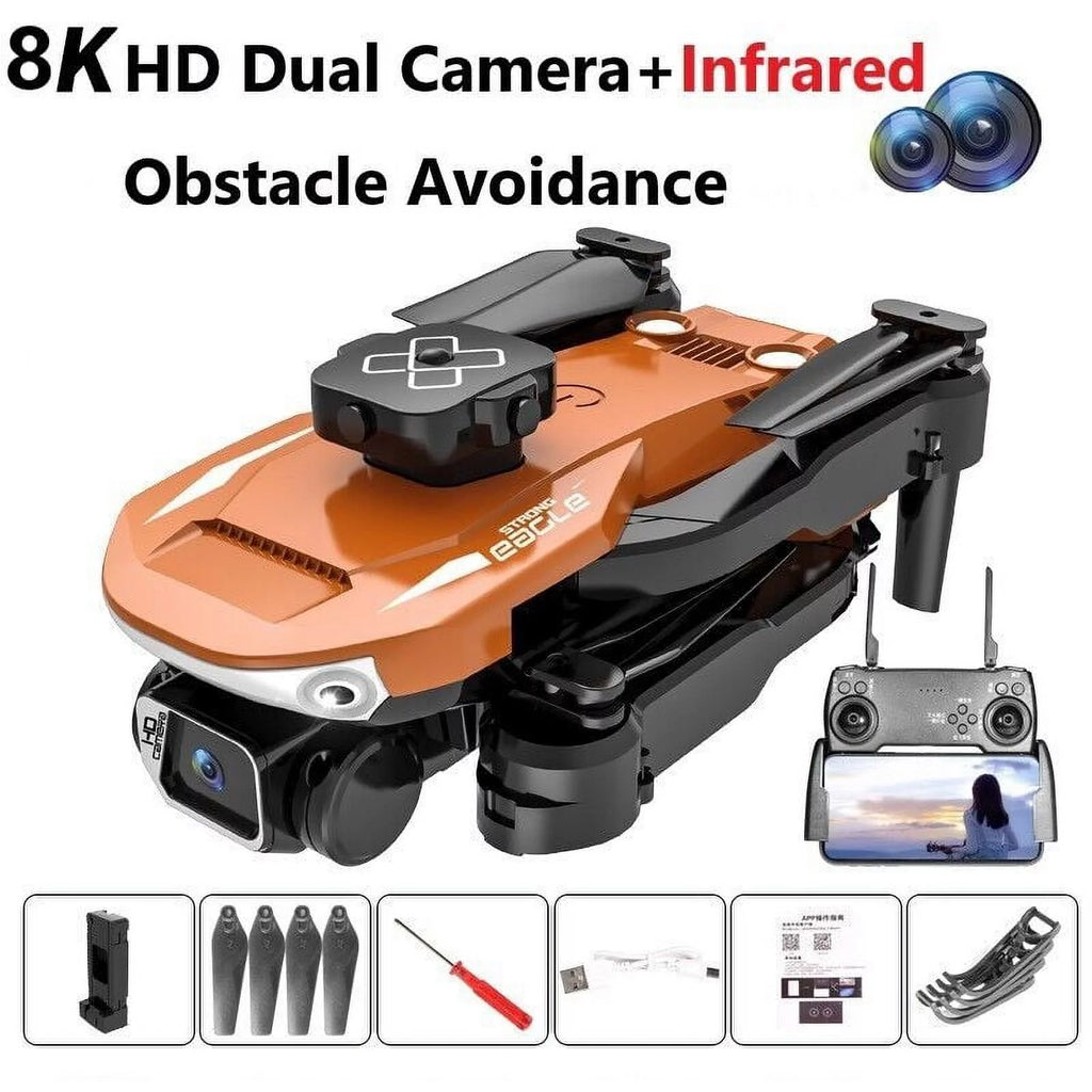 Foldable 5G 4K Drone with HD Dual Camera Orange I5904