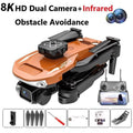 Foldable 5G 4K Drone with HD Dual Camera Orange I5904
