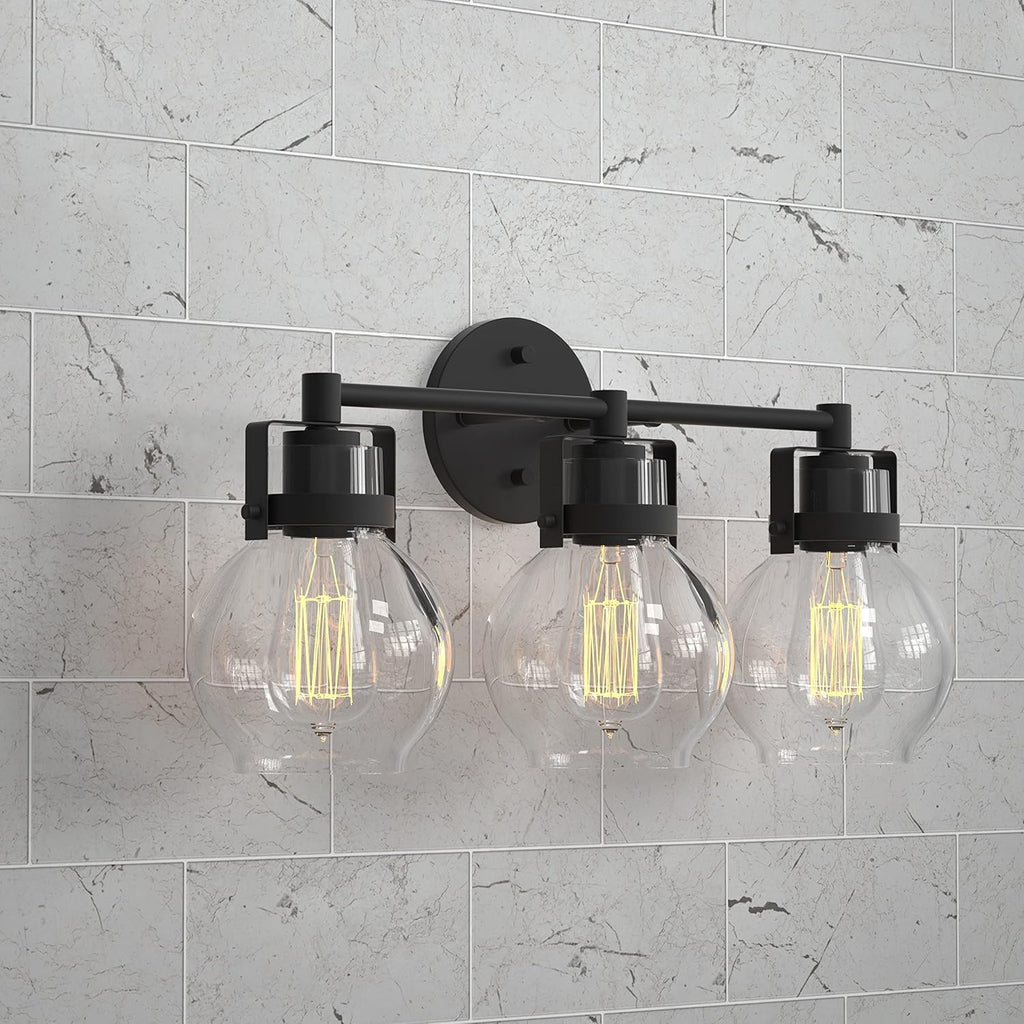 2 Light Black Metal Wall Sconce Lamp Fixture N9443