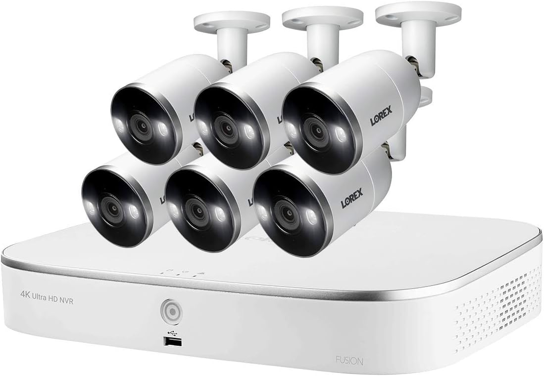 4K Wired NVR Security Camera System, 3TB 8 Channel, 6 Cameras Z922
