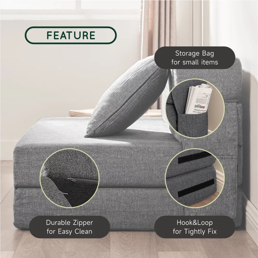 Adjustable Memory Foam Folding Sofa Bed D23433