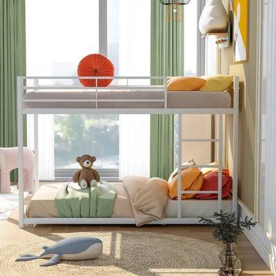 White Twin Metal Bunk Bed C222
