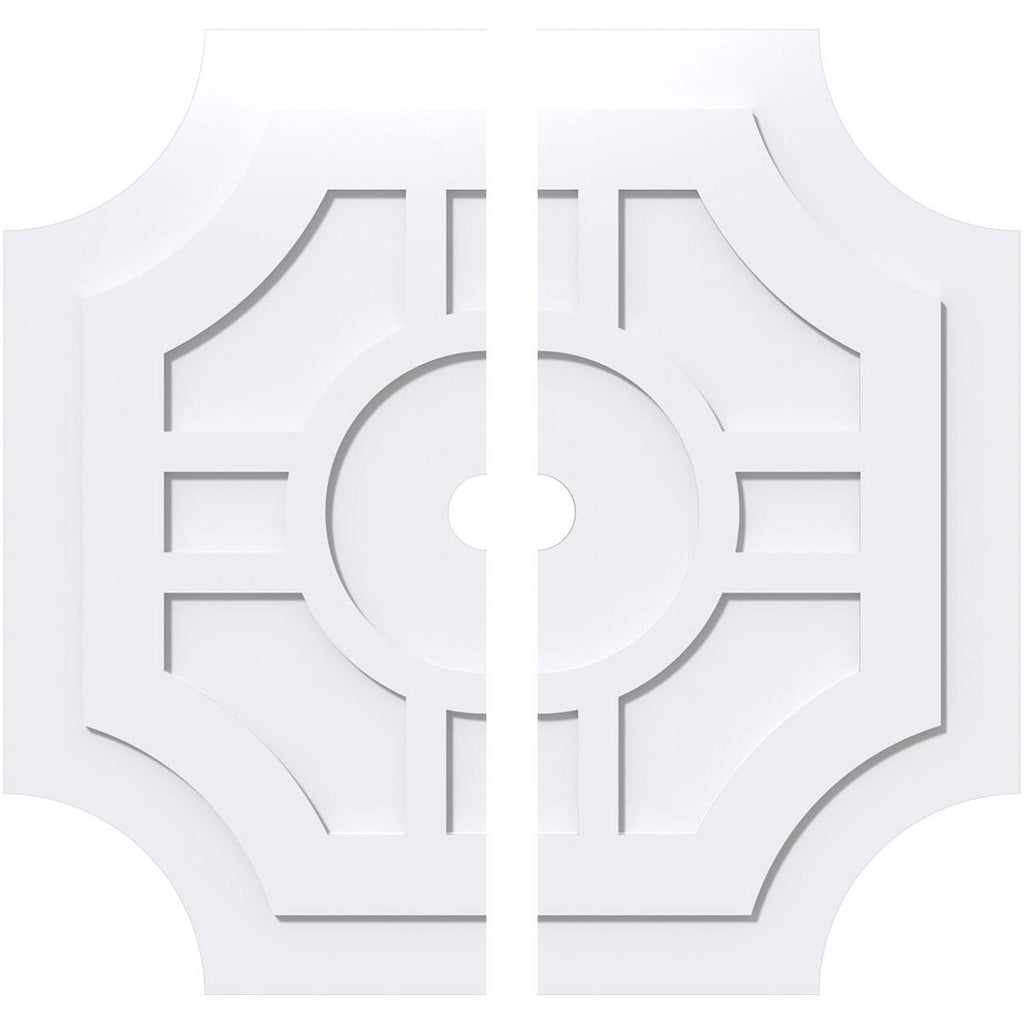 38 inchod x 3 inchid x 12 1/2 inchc x 1 inchp PVC Contemporary Ceiling Medallion R75408