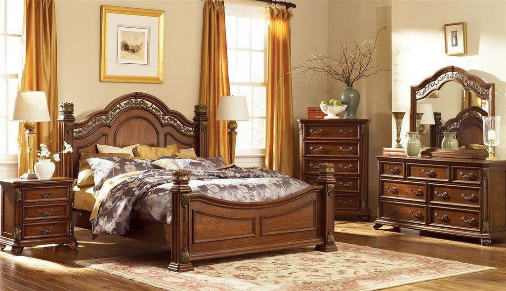 Dark Brown 3 Drawer Night Stand H700