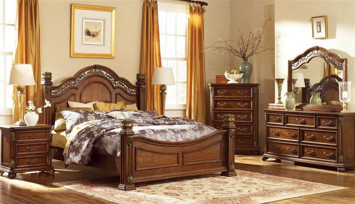 Dark Brown 3 Drawer Night Stand H700