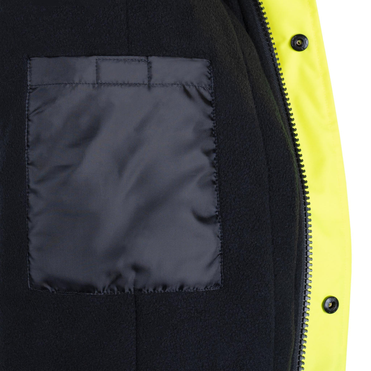 Hi-Vis Safety Jacket with Removable Hood, Yellow, XL E95147