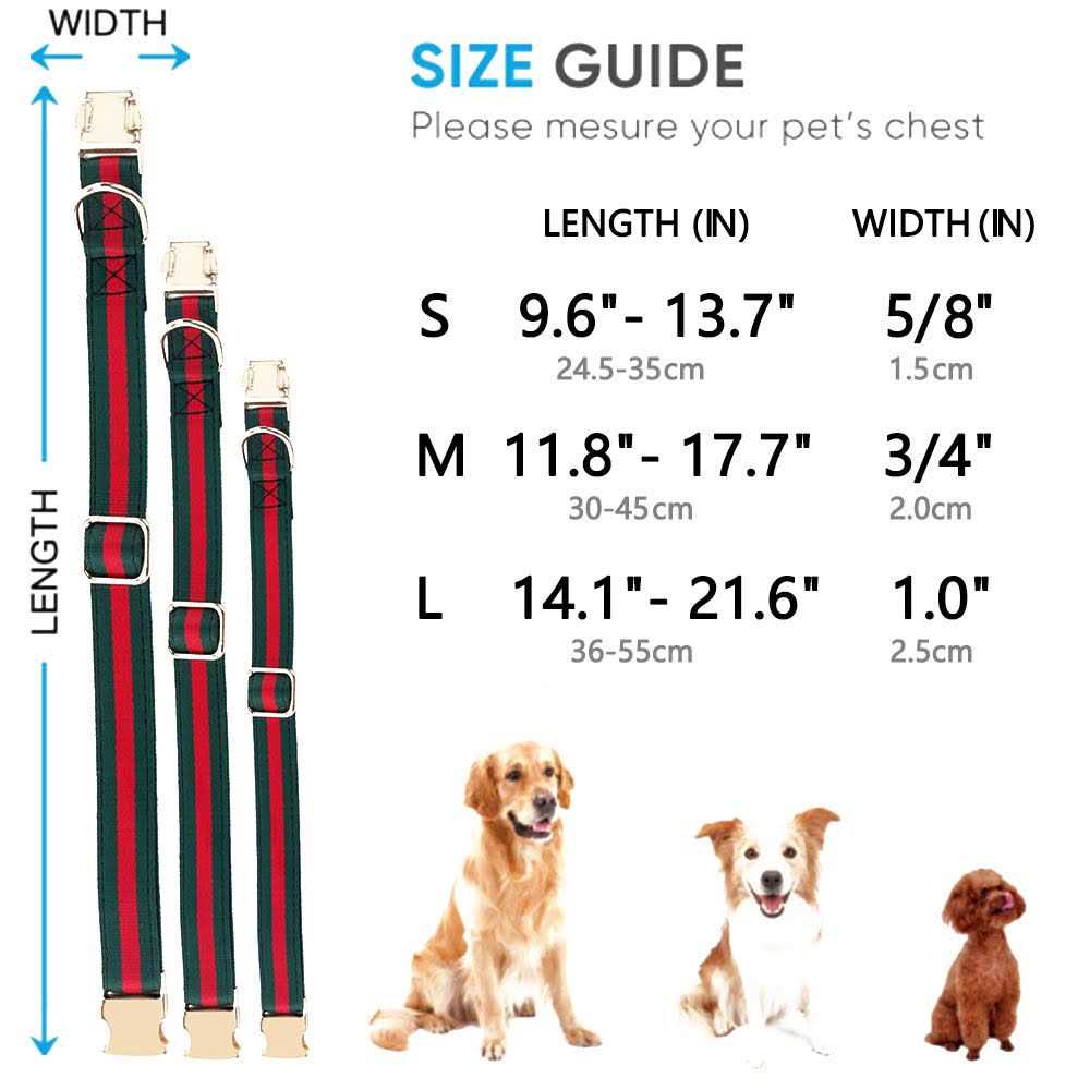 Adjustable Dog Collar with Metal Buckle I56757