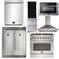 36 Inch Dual Fuel Range, Range Hood, Refrigerator, Microwave Drawer, Dishwasher, Wine Cooler F877228